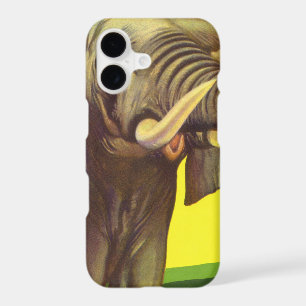 Vintage Wild Animals, African Elephant with Sunset iPhone 17 Case