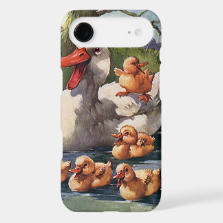 Vintage Wild Animals Birds, Ducklings Duck Family iPhone 17 Air Case