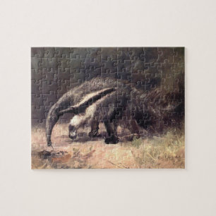 Vintage Wild Animals, Giant Anteater by CE Swan Jigsaw Puzzle