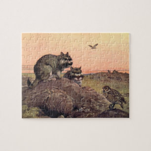 Vintage Wild Animals, Vizcachas by Winifred Austen Jigsaw Puzzle