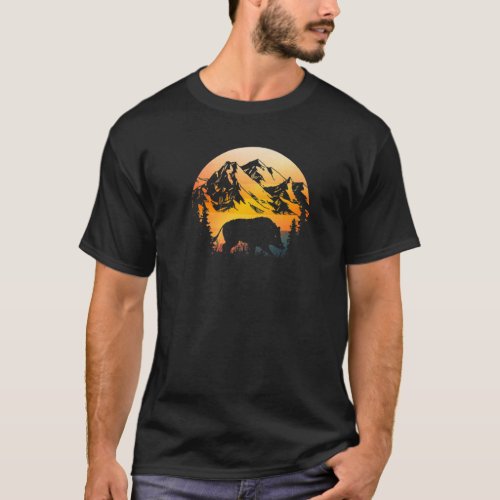 Vintage Wild Boar Wildlife Hunters Wild Hogs Hunt T_Shirt