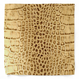 vintage wild crocodile brown alligator leather bandana