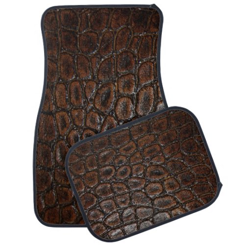 vintage wild crocodile brown alligator leather car mat
