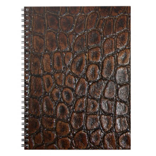 vintage wild crocodile brown alligator leather notebook