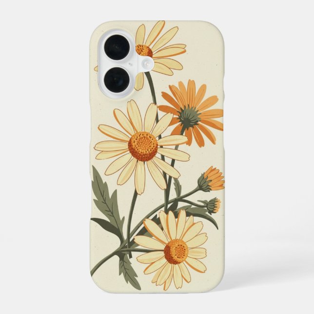 Vintage Wild Daisies iPhone Case (Back)