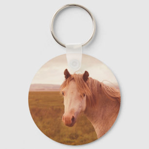 Vintage wild horse keychain