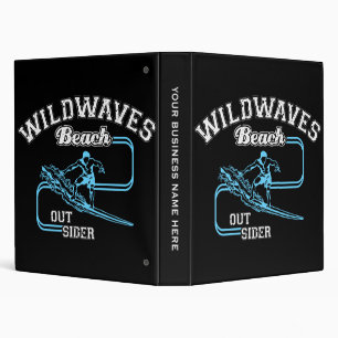 Vintage Wild Waves Beach Outsiders Surf 3 Ring Binder