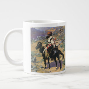 Vintage Wild West, An Indian Trapper by Remington Giant Coffee Mug