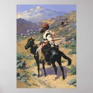Vintage Wild West, An Indian Trapper by Remington Poster