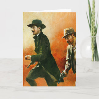 Vintage Wild West Outlaw Greetings Card