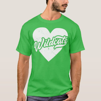 Vintage Wildcats School Spirit High School  Mascot T-Shirt