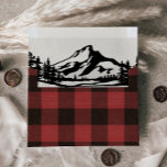 Vintage Wilderness | Buffalo Plaid Wedding Envelope<br><div class="desc">These vintage wilderness buffalo plaid wedding invitation envelopes are perfect for a mountain wedding. The rocky mountains inspired design features a hand drawn mountain,  lake and forest scene on the envelope liner for a cozy cabin feel. Personalize the envelope flap with your monogram and return address.</div>