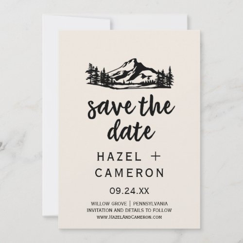 Vintage Wilderness Save the Date Card