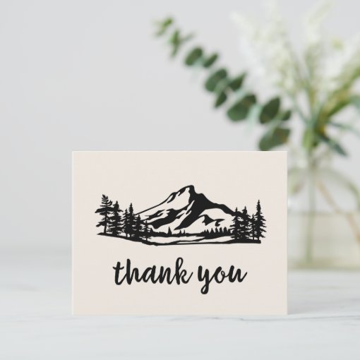 Vintage Wilderness Thank You Postcard | Zazzle