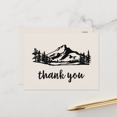 Vintage Wilderness Thank You Postcard