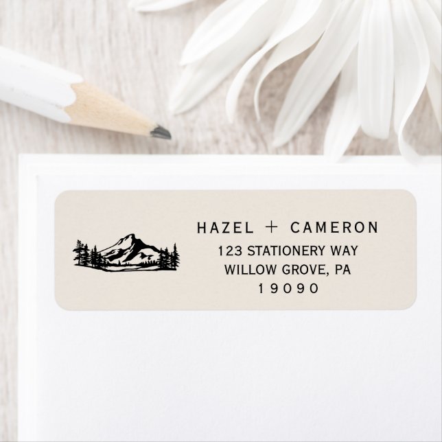 Vintage Wilderness Wedding Label (Insitu)