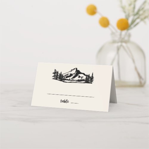 Vintage Wilderness Wedding Place Card