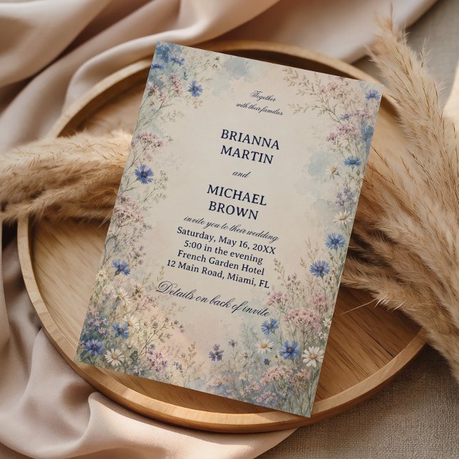Vintage Wildflower Botanical Invitation (Creator Uploaded)