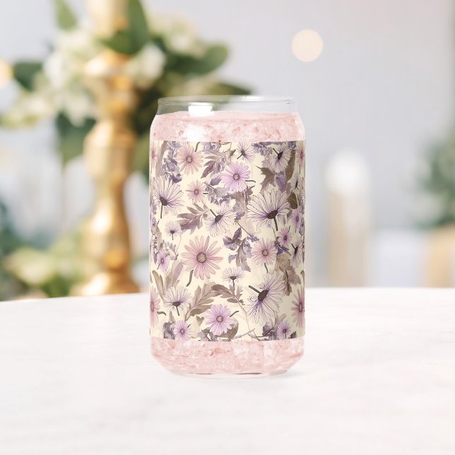Vintage Wildflower  Can Glass (Insitu (Wedding))