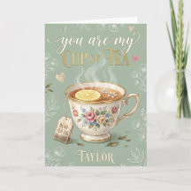 vintage Wildflower Cup of Tea greenery