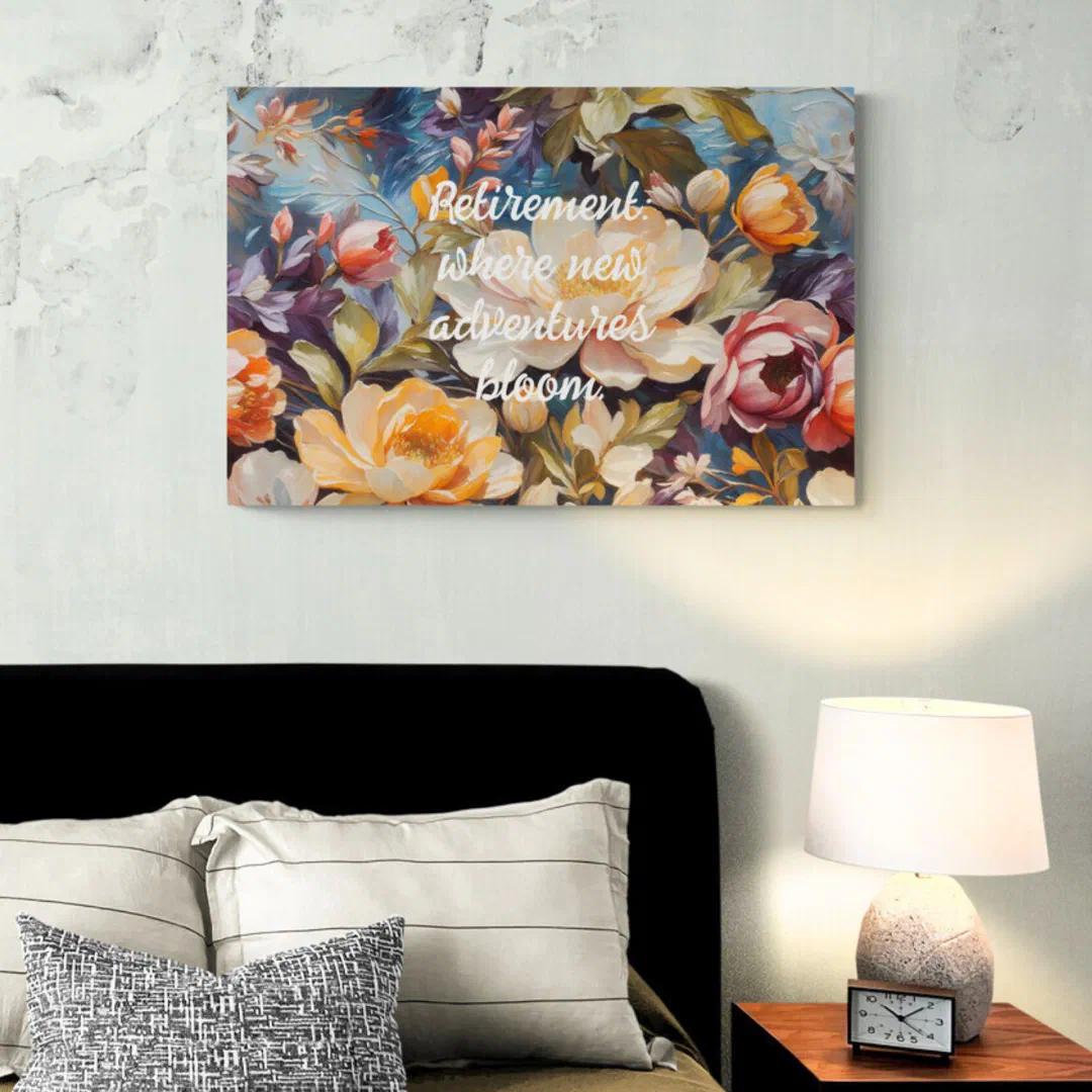 Vintage Wildflower Custom Retirement Gifts for Her Metal Print (Vintage Wildflower Custom Retirement Gifts for Her)