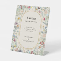 Vintage Wildflower Fern Beige Wedding Favors