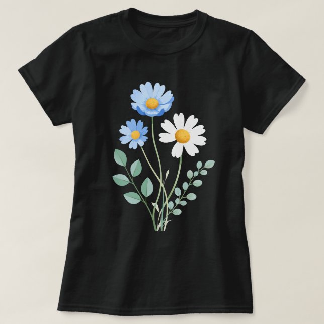 Vintage Wildflower Graphic Tee for Women (Design Front)