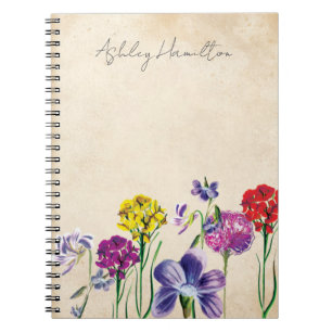 Vintage Wildflower Notebook