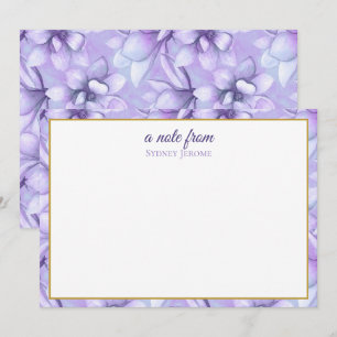 Vintage Wildflower Personalized Note Card