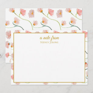 Vintage Wildflower Personalized Note Card