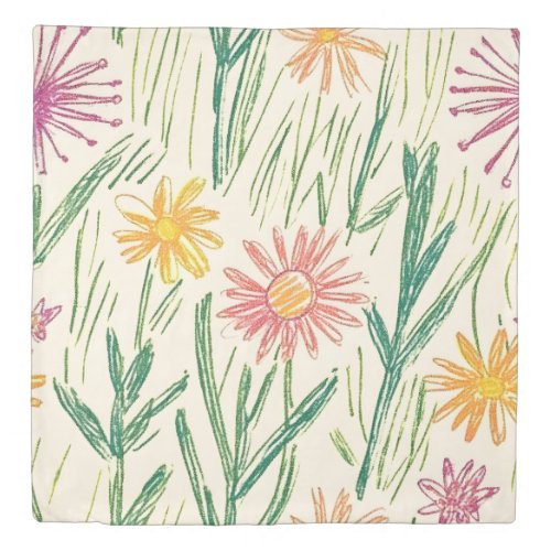 Vintage Wildflower Sketch (10) Duvet Cover