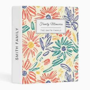 Vintage Wildflower Sketch (11) Mini Binder