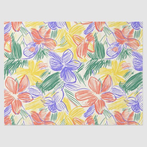 Vintage Wildflower Sketch (5) Tissue Paper