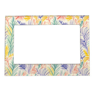 Vintage Wildflower Sketch (7) Magnetic Frame