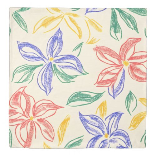 Vintage Wildflower Sketch (8) Duvet Cover