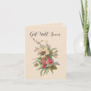 Vintage Wildflowers Get Well Soon Card