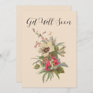 Vintage Wildflowers Get Well Soon Card