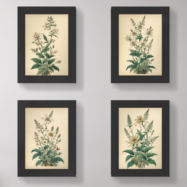 Vintage Wildflowers Print Set (Front)