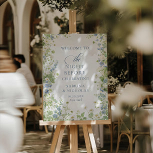 Vintage Wildflowers Rehearsal Dinner Welcome Foam Board