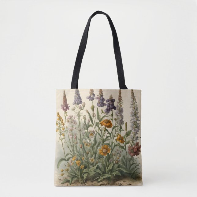 Vintage Wildflowers  Tote Bag (Front)
