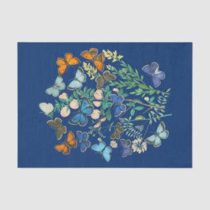 Vintage Wildlife Illustration - Butterfly Garden  Tissue Paper