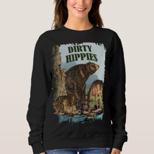 Vintage Wildlife Nature Dirty Hippies Camping Pa Sweatshirt