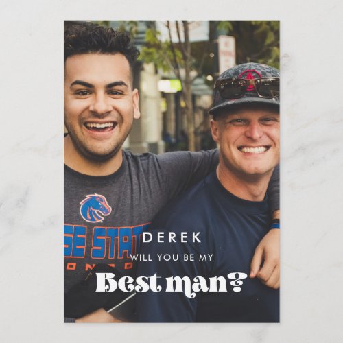 Vintage Will you be my Best man photo Invitation