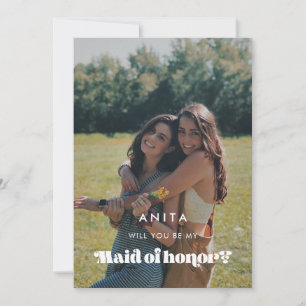 Vintage Will you be my maid of honor photo Invitation