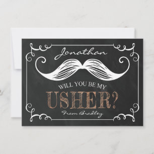 Vintage Will You Be My Usher   Usher Invitation