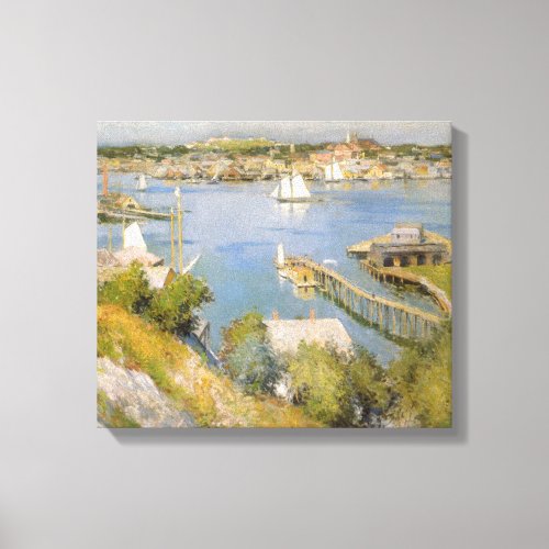 Vintage Willard Metcalf Gloucester Harbour Canvas Print