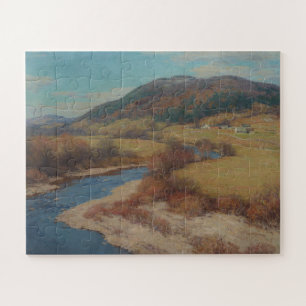 Vintage Willard Metcalf Indian Summer Vermont  Jigsaw Puzzle