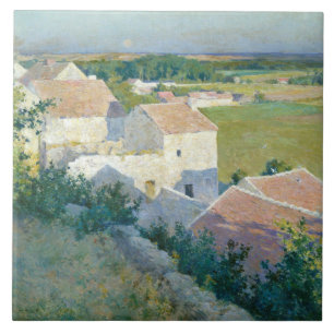 Vintage Willard Metcalf MidSummer Twilight Ceramic Tile