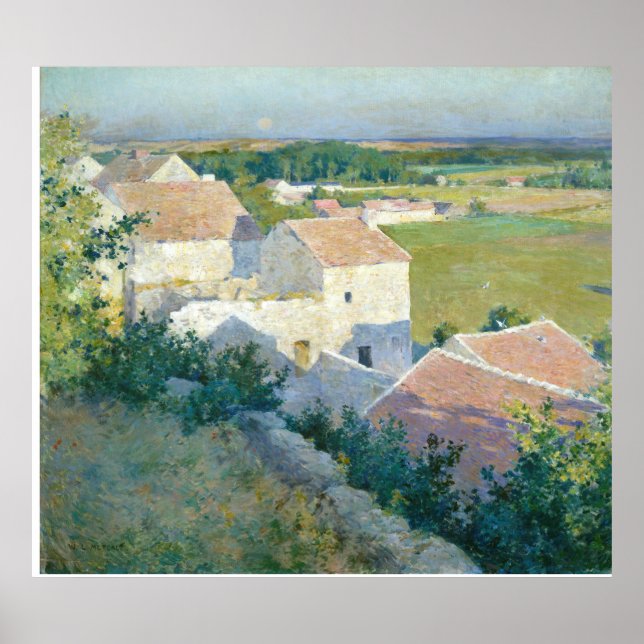 Vintage Willard Metcalf MidSummer Twilight Poster (Front)