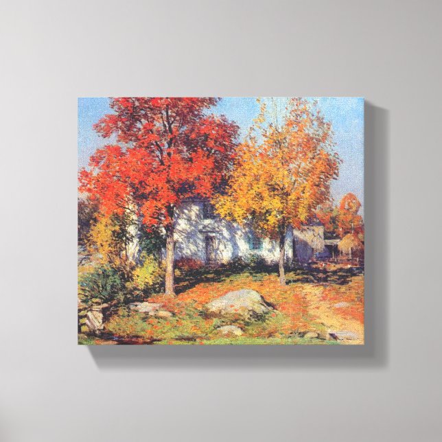 Vintage Willard Metcalf October Canvas Print (Front)